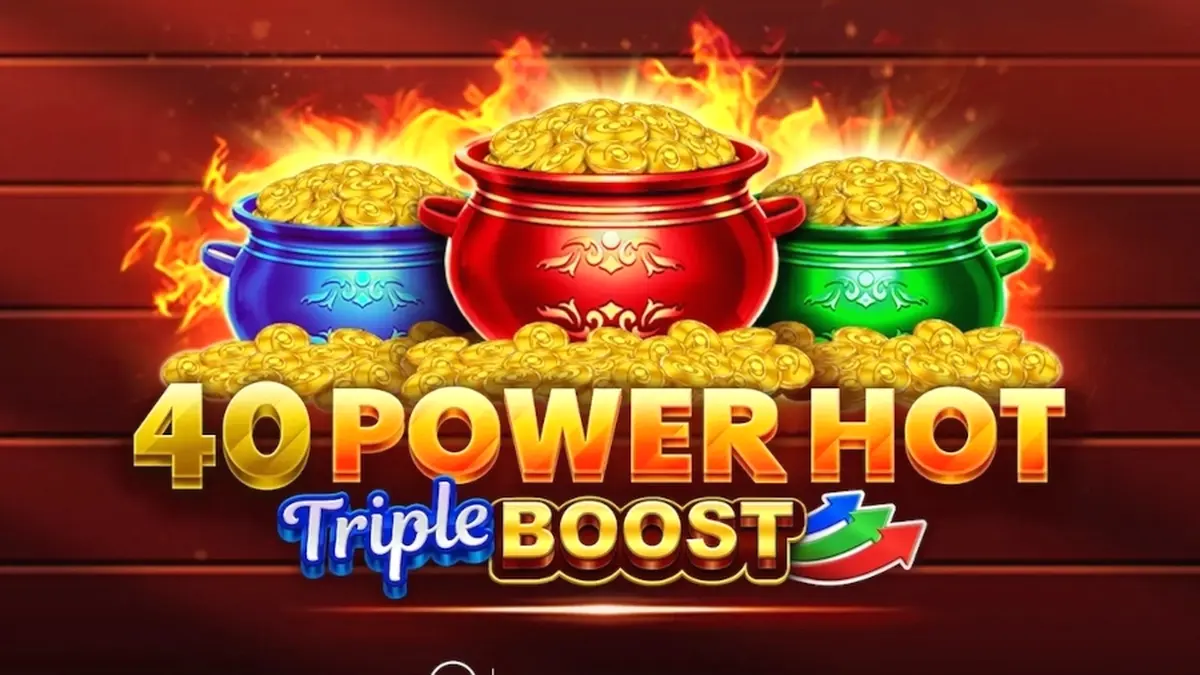Tampilan layar permainan slot 40 Power Hot Triple Boost dengan desain modern